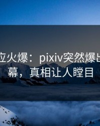 网红回应火爆：pixiv突然爆出内幕内幕，真相让人瞠目