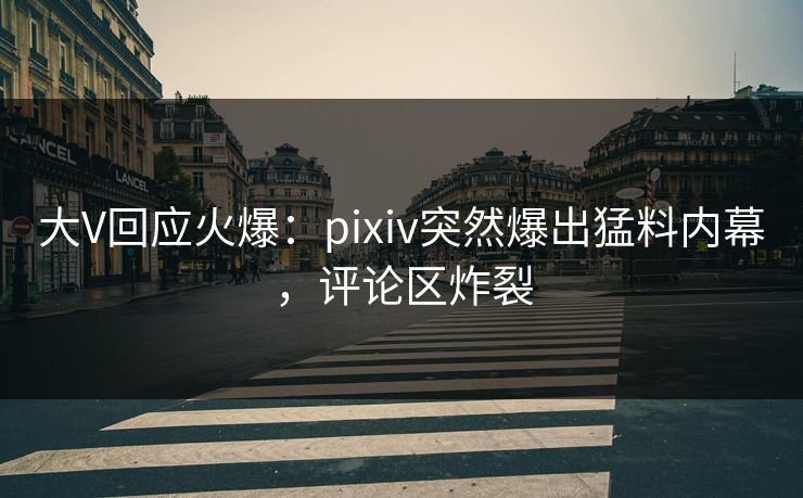 大V回应火爆：pixiv突然爆出猛料内幕，评论区炸裂
