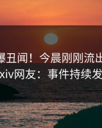 网红又爆丑闻！今晨刚刚流出pzhan，pixiv网友：事件持续发酵